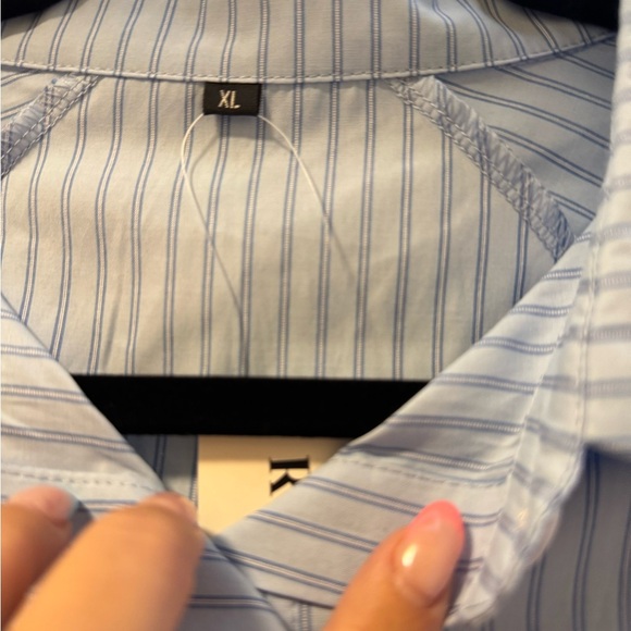 Striped Button-Up Blouse - Picture 8 of 11